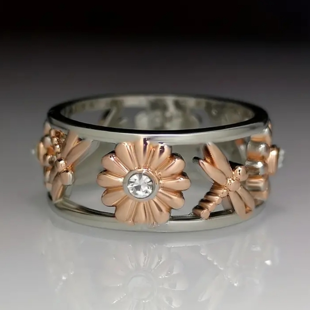 NNT Sunflower dragonfly ring 7, 8, 9, 10 available